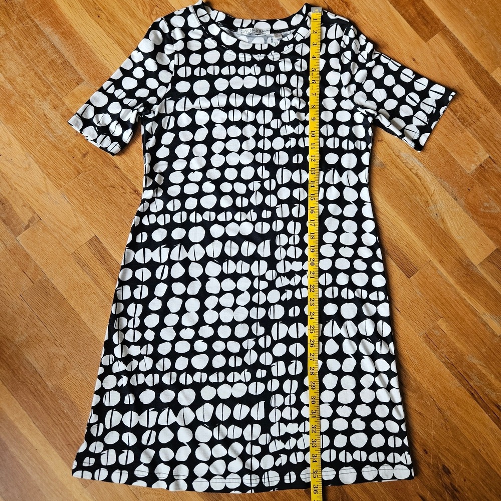 Sno Skins Dress Size M Black White‎ Minimalist Geometric Stretchy Jersey Knit - Picture 11 of 11